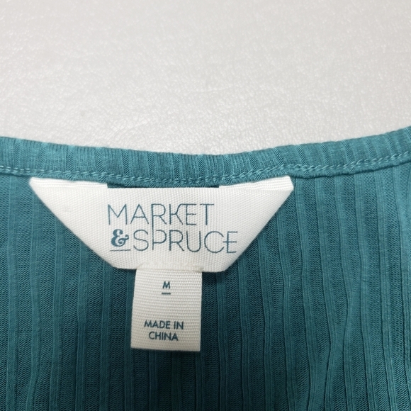 3/$15 market and spruce blue shoe lace tank top women's size medium - Picture 4 of 8